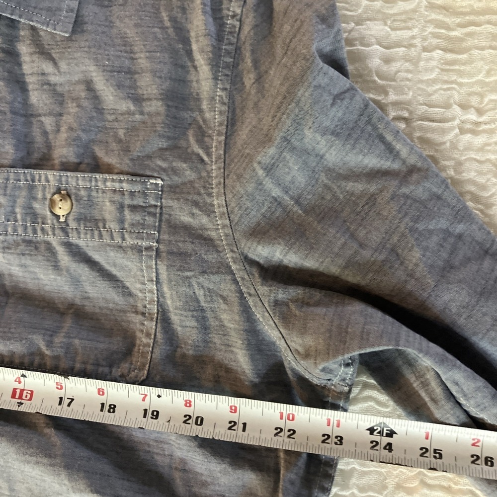 The North Face Shirt Men's Size L Long Sleeve Blue Button Up Outdoor - Picture 6 of 8